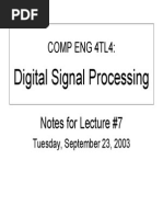 Comp Eng 4Tl4:: Digital Signal Processing