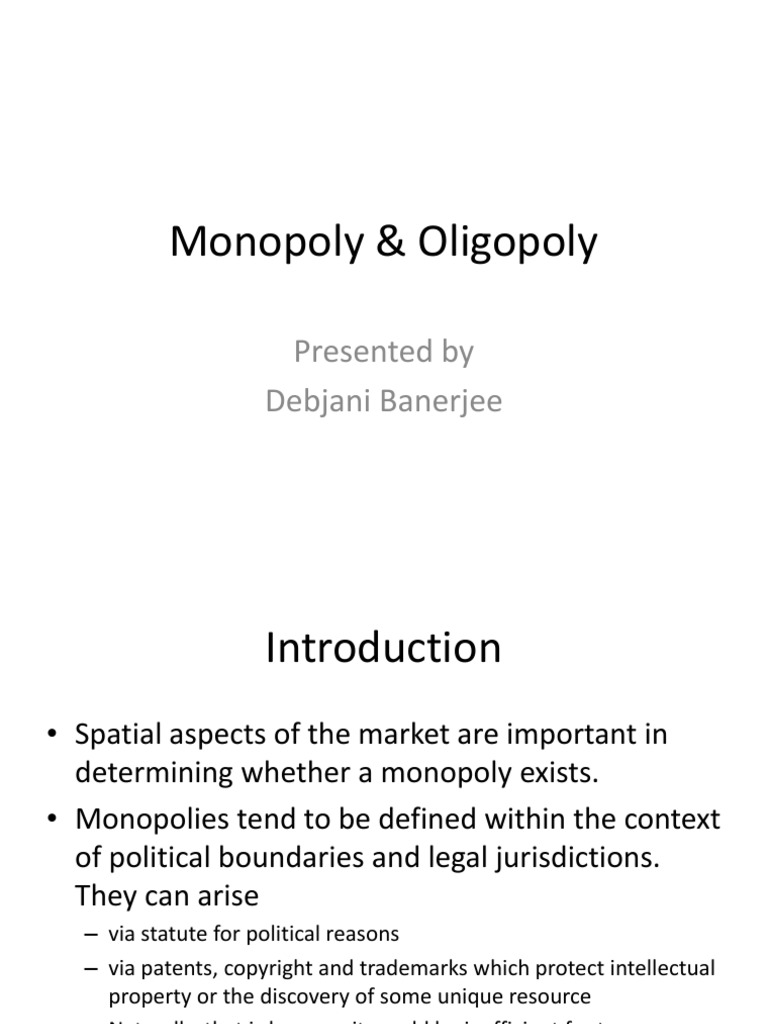 Monopoly Oligopoly Pdf Monopoly Oligopoly