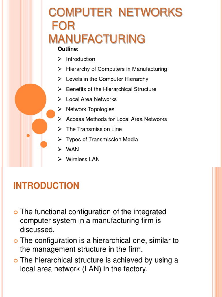 Computer Networks in Manufacturing | PDF | Transmission Medium | Broadband