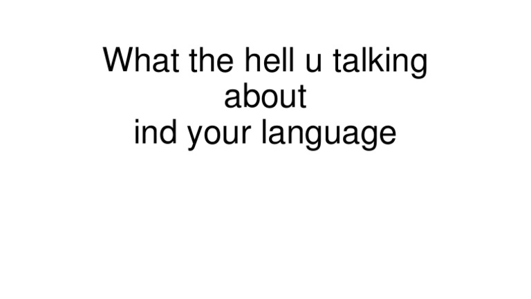 Mind Your Language | PDF