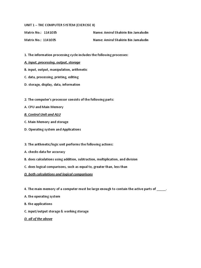 Understanding Computer Systems Basics | PDF | Finance & Money ...
