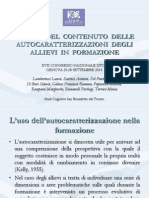 Analisi Del Contenuto Delle Autocaratterizzazioni Degli Allievi in Formazione