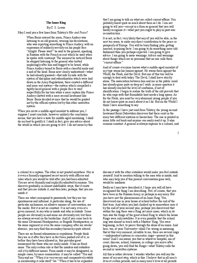 Inner ring essay image