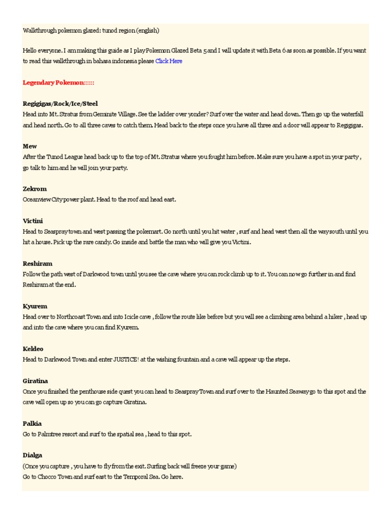 Pokemon blazed glazed walkthrough