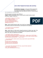 What Are DDL Statements in SQL