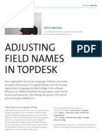 Adjusting Field Names in TOPdesk