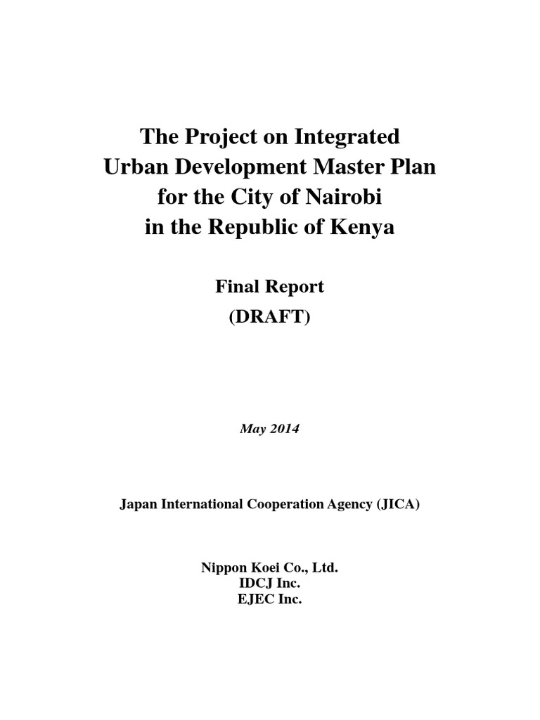 Nairobi Urban Development Master Plan | PDF | Nairobi | Kenya
