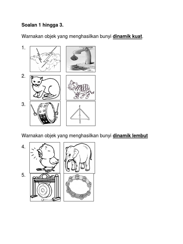Ujian Muzik Tahun 1  PDF