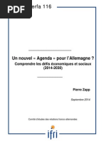 Un nouvel "Agenda" pour l'Allemagne ? Comprendre les défis économiques et sociaux (2014-2030) Par Pierre Zapp