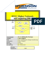 BTEC Higher Nationals in Computing 2003: Assessment Author