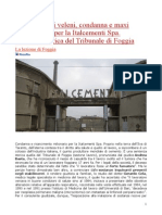 Italcementi Fabbrica Di Veleni Condanna e Maxi Risarcimento Sentenza Storica Al Tribunale Di Foggia