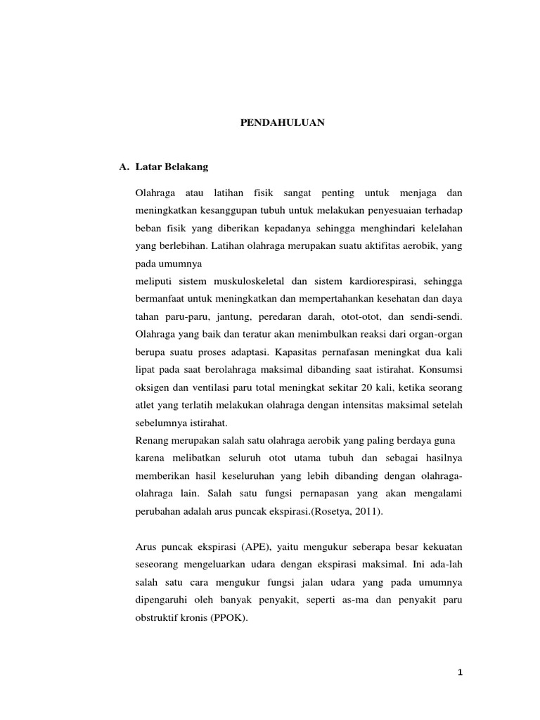 Pendahuluan Kti Renang