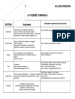 Actividades Vespertinas PDF