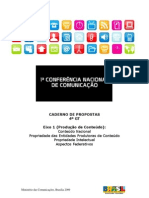 Caderno de Propostas Eixo I 4GT