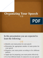 Organizing Your Speech