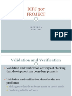 Lecture 5 Testing (Verification and Validation)