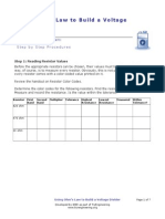 Using Ohm's Law To Build A Voltage Divider: Student Worksheet