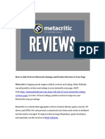 How to Add 10 Score Metacritic Ratings and PositiveReviews to Your Page