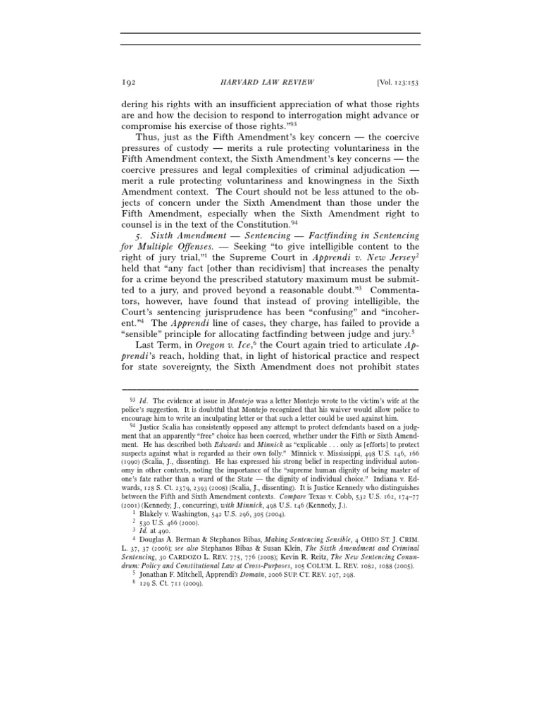 Sixth Amendment and Sentencing Jurisprudence | PDF | Sixth Amendment To ...