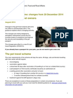 EU Pet Travel Scheme Dec 2014 Guidance