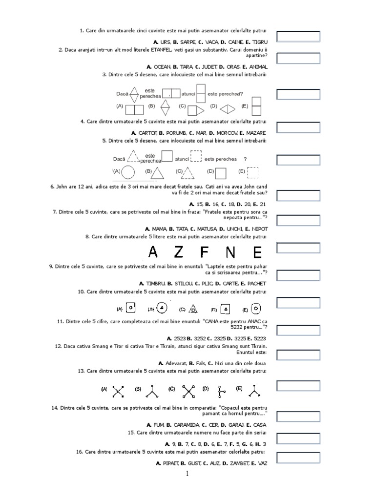 Iq Test | PDF