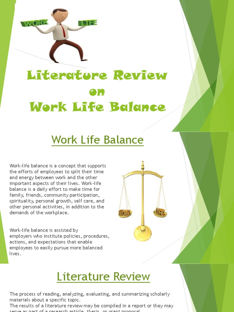 Literature Review On Work Life Balance | PDF | Work–Life Balance | Job ...
