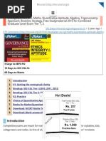 Download Studyplan SSC-CGL Maths Quantitative Aptitude Algebra Trigonometry_ Approach Booklist Strategy Free Studymaterial 2013 for Combined Graduate Level Exam Tier 1 2 - Mrunal by Aero Rock SN242095932 doc pdf