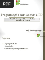 Aula 9 - Linguagem SQL - Introducao e Construcao de Tabelas.pdf