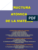 Estructura atómica y modelos atómicos