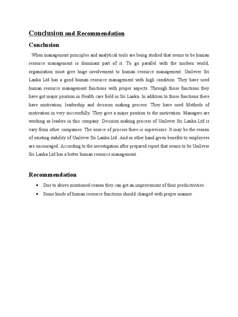 Unilever Sri Lanka HR Insights | PDF
