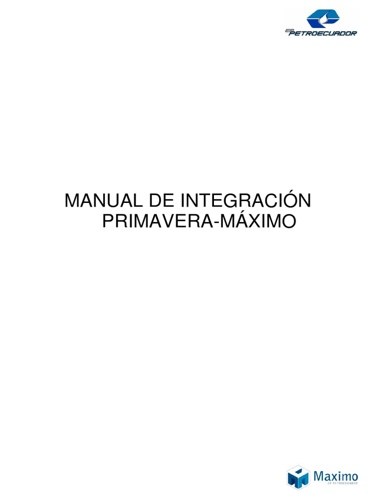 Manual de Integración Primavera-Máximo | PDF | Point and Click | Software