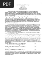 Physical Chemistry Laboratory I CHEM 445 Experiment 4 Heat of Combustion