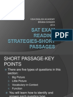 SAT EXAM Reading Strategies Short Passages