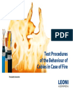 Test Procedures of The Behaviour of Cables in Case of Fire