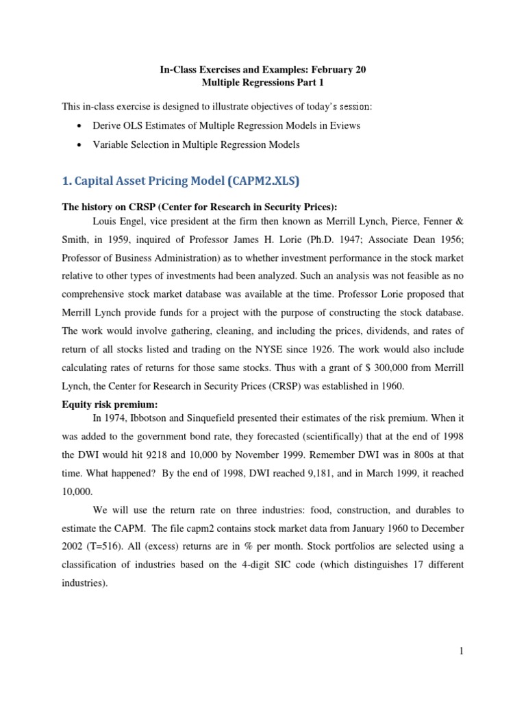 In Class Exercise and Example | PDF | Forecasting | Type I And Type Ii ...