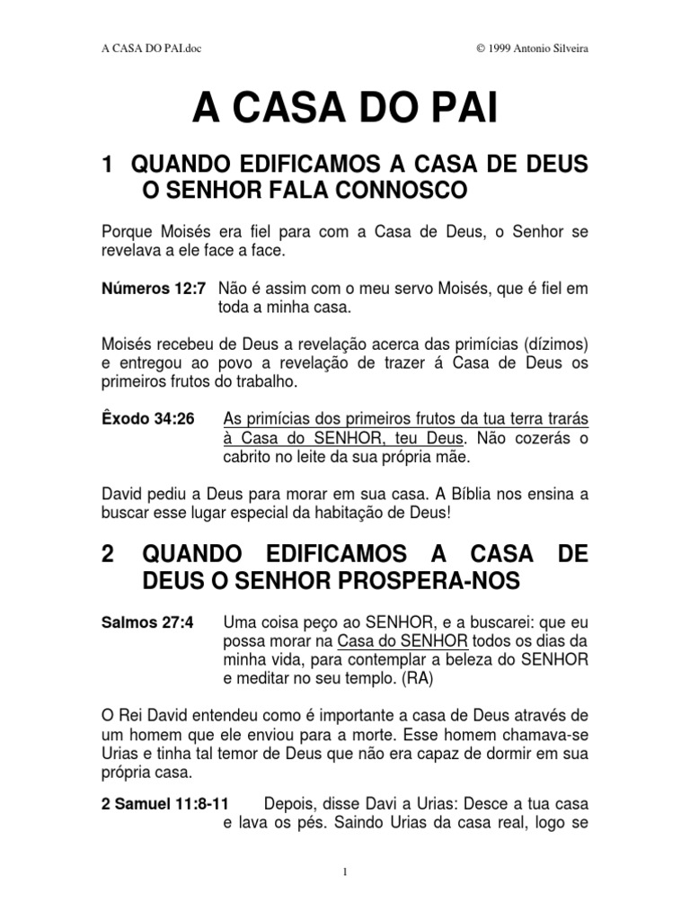 A Casa Do Pai Pdf Pdf Nomes De Deus Salomão