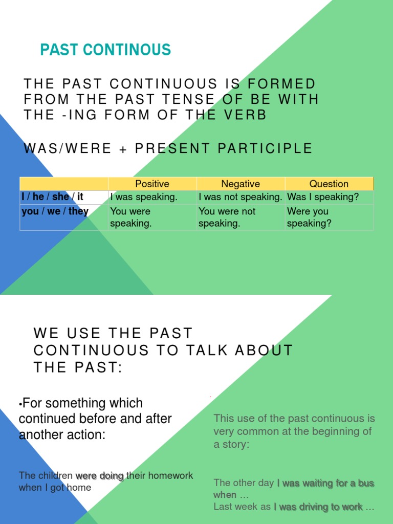 Understanding Past Continuous Tense | PDF