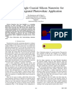 Study of a Single Coaxial Silicon Nanowire for On-Chip Integrated Photovoltaic Application