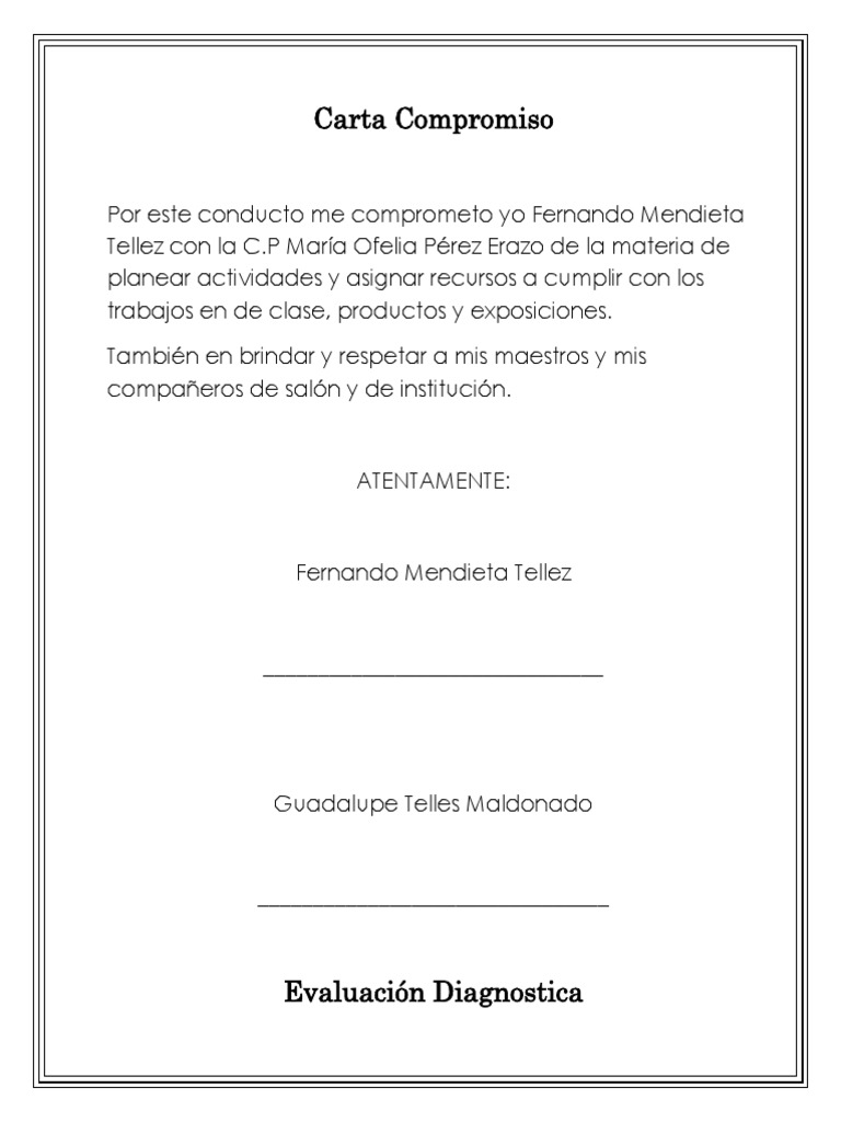 Carta Compromiso Planificación Economias
