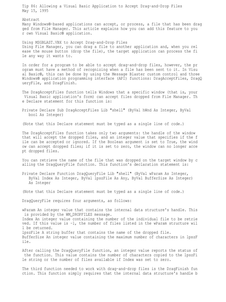 Drag-and-Drop in Visual Basic | PDF | Subroutine | Integer (Computer ...