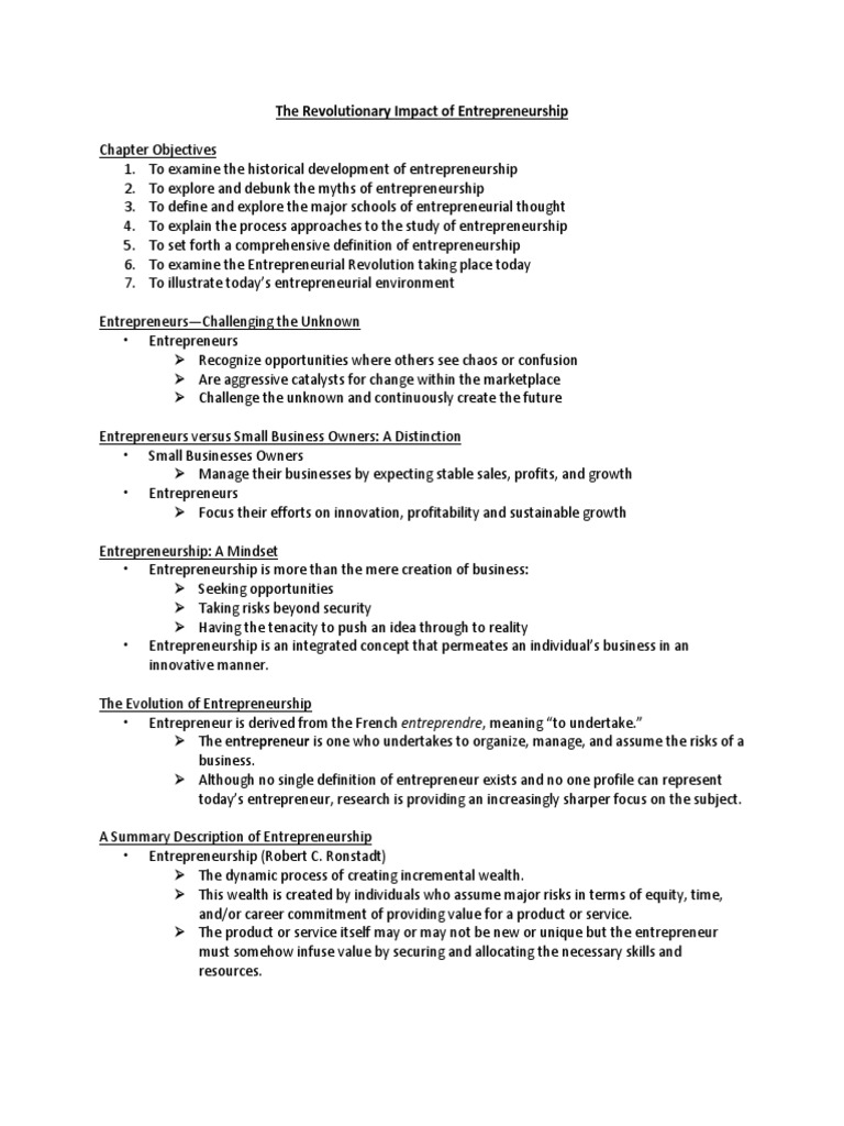 Revolutionary Impact of Entrepreneurship | PDF | Venture Capital ...