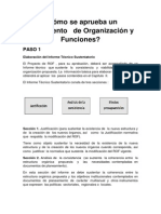 Cómo Se Aprueba Un Reglamento de Organización y Funciones