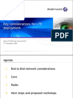 Key Considerations For LTE Deployment: Optus LTE Workshop Series Session 1 17 September, 2009