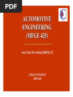 Automotive Engineering (MFGE 425)