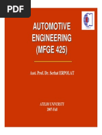 Automotive Engineering (MFGE 425)