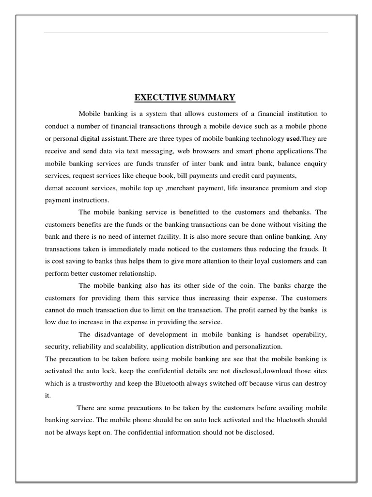 Mobile Banking | PDF | Mobile Phones | Short Message Service