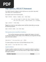 SQL Queries Select Statement