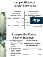 Example: Historical Financial Statements