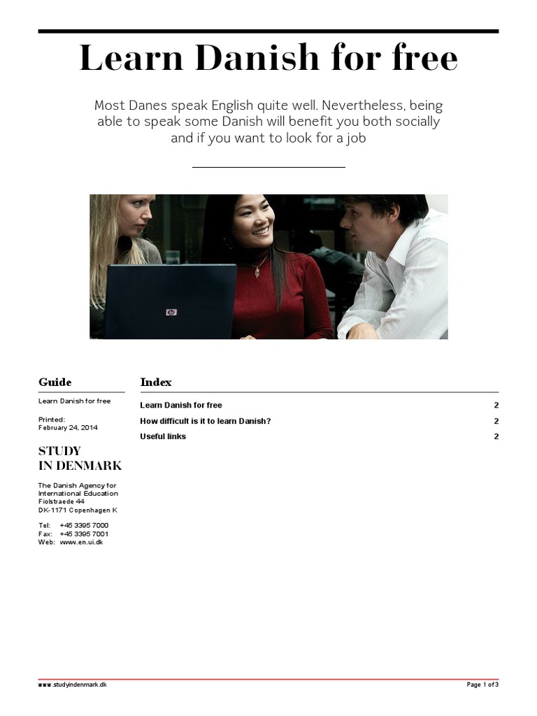 Learn Danish For Free | PDF