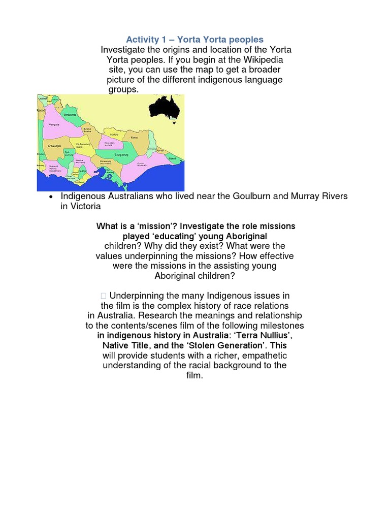 Yorta Yorta Peoples and Indigenous History | PDF | Foreign Language ...